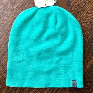 North face women’s reversible turquoise beanie hat
